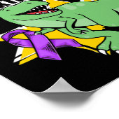 Dinosaurier Trex Support Epilepsie Survivor Epilep Poster (Ecke)