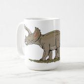 Dinosaurier-Triceratops Kaffeetasse (Vorderseite Links)
