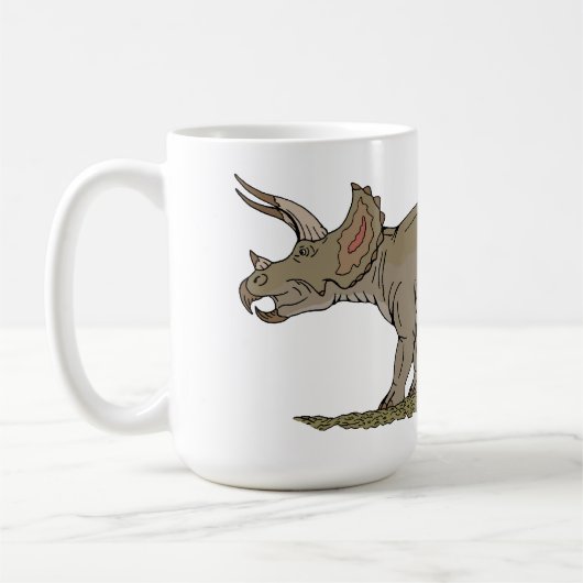 Dinosaurier-Triceratops Kaffeetasse (Links)