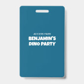 Dinosaurier trifft auf die Steinzeit Ausweis (Rückseite)