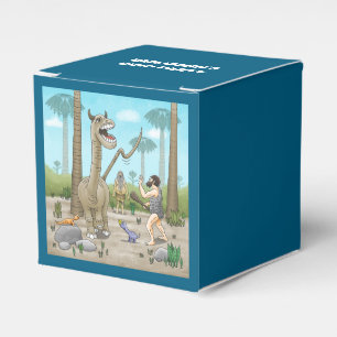 Dinosaurier trifft auf die Steinzeit Geschenkschachtel