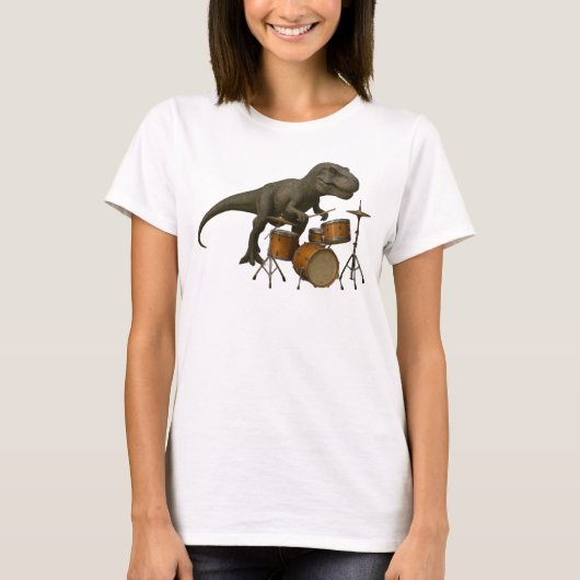 Dinosaurier trommeln Frauen T-Shirt (Vorderseite)