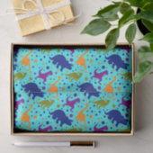 Dinosaurier-Tupfen bunt für Babykinder Seidenpapier (Geschenk)