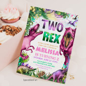Dinosaurier TWO Rex Einladung Dinosaurier Party Ge