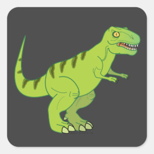 Dinosaurier: Tyrannosaurus Rex Quadratischer Aufkleber