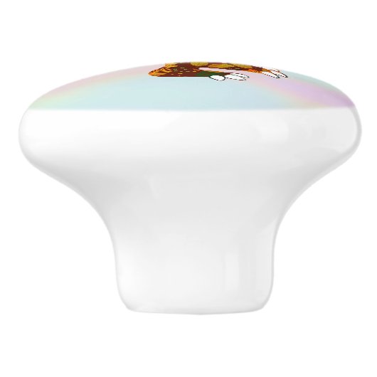 Dinosaurier über Hologramm Keramikknauf (Seitenansicht)