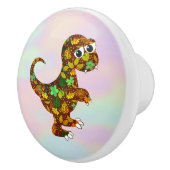 Dinosaurier über Hologramm Keramikknauf (Rechts)