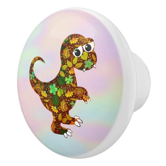 Dinosaurier über Hologramm Keramikknauf (Rechts)