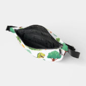 Dinosaurier und Baummuster weiß Bauchtasche (Offen)