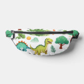 Dinosaurier und Baummuster weiß Bauchtasche (Ablage )