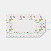 Dinosaurier und Cupcake Geburtstagsdesign Geschenkanhänger (Vorderseite (Horizontal))