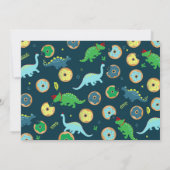 Dinosaurier und Donuts Einladung zum Geburtstag (Rückseite)