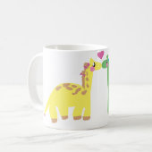 Dinosaurier und eine GIRAFFE Kaffeetasse (Vorderseite Links)