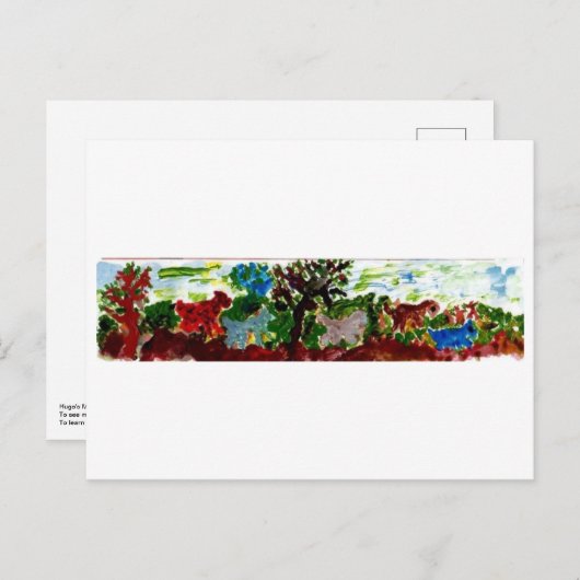 Dinosaurier- und Eselparade Postkarte (Vorne/Hinten)