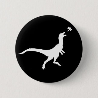 Dinosaurier- und Libellen-Knopf Button