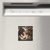 Dinosaurier und Löwenkampf Magnet (In Situ (Geschirrspüler))