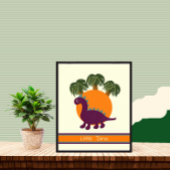 Dinosaurier und Palmen Poster