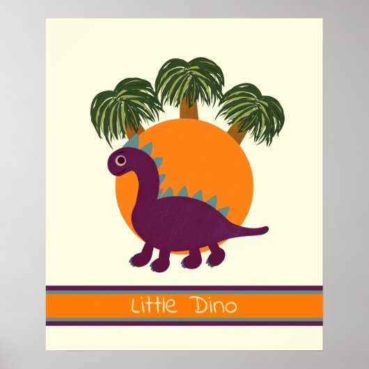 Dinosaurier und Palmen Poster (Vorne)