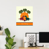 Dinosaurier und Palmposter Poster (Heimbüro)