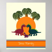 Dinosaurier und Palmposter Poster (Vorne)