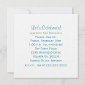 Dinosaurier und Polka Dot:Party Einladung (Rückseite)