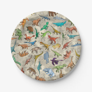 Dinosaurier und prähistorische Tiere Pappteller