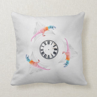 Dinosaurier und Uhren Kissen