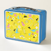 Dinosaurier Unicorns und mehr Metall Brotdose (Rückseite)