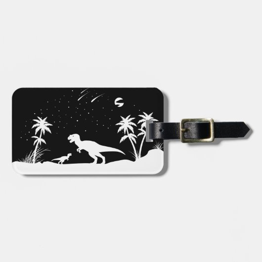 Dinosaurier unter den Sternen Gepäckanhänger (Vorderseite horizontal)