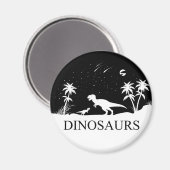 Dinosaurier unter den Sternen Magnet (Vorderseite/Rückseite)