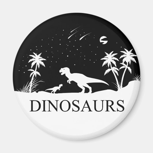 Dinosaurier unter den Sternen Magnet (Vorne)