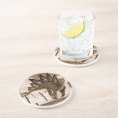 Dinosaurier-UntersetzerStegosaurusSepia Gregory Untersetzer (Seite)