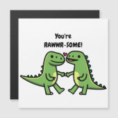 Dinosaurier-Valentine Magnetkarte (Vorne/Hinten)