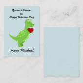 Dinosaurier Valentinstag Karten für Kinder ausgebe (Vorne/Hinten)