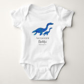 Dinosaurier Vater und Baby Personalisiert Baby Strampler (Vorderseite)