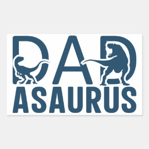Dinosaurier Vater Vater Asaurus Dino Lover T Rex V Rechteckiger Aufkleber