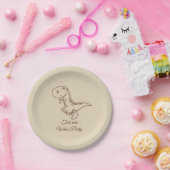 Dinosaurier, Vintag, niedlich, Kinder, Papierplatt Pappteller (Party)