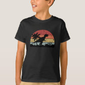 Dinosaurier Vintag Sunset Geschenkdesign T-Shirt (Vorderseite)