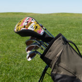 Dinosaurier-Vorsicht-Zeichen Golf Headcover (In SItu)