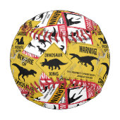 Dinosaurier Vorsichtszeichen Baseball (Rückseite)