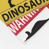 Dinosaurier Vorsichtszeichen Fleecedecke (Ecke)