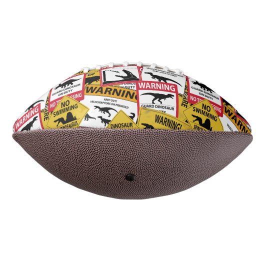 Dinosaurier Vorsichtszeichen Football (Gedreht 270)