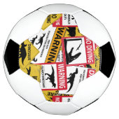 Dinosaurier Vorsichtszeichen Fußball (Gedreht)
