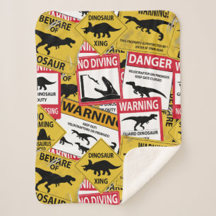 Dinosaurier Vorsichtszeichen Sherpadecke