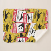 Dinosaurier Vorsichtszeichen Sherpadecke (Vorderseite (Horizontal))