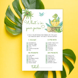 Dinosaurier Was ist in deinem Purse Baby Shower Ga