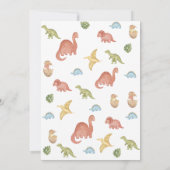 Dinosaurier Wasserfarbe Magen-Chomp-Brühe Geburtst Einladung (Rückseite)