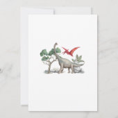 Dinosaurier Wasserfarbe Magen-Chomp-Brühe Geburtst Einladung (Rückseite)