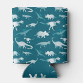 Dinosaurier Wasserfarbe: Textilmuster Dosenkühler (Rückseite)