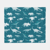 Dinosaurier Wasserfarbe: Textilmuster Fleecedecke (Vorderseite (Horizontal))